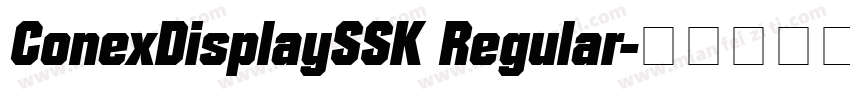 ConexDisplaySSK Regular字体转换